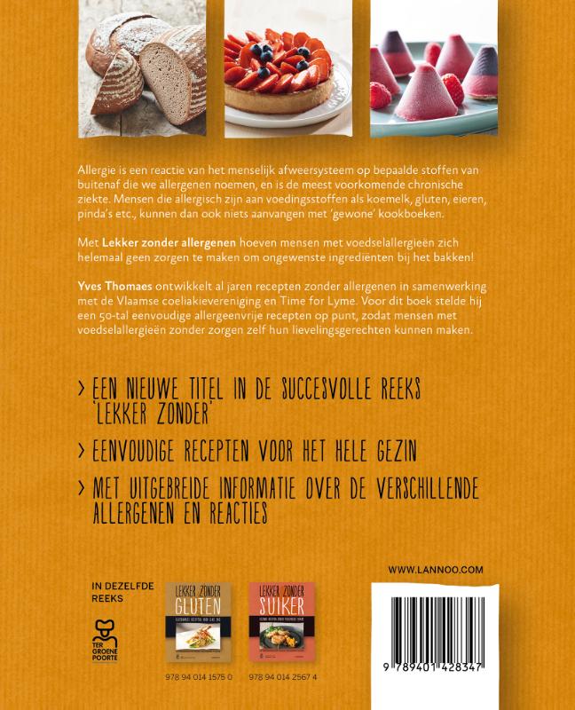 Achterkant van Lekker zonder allergenen