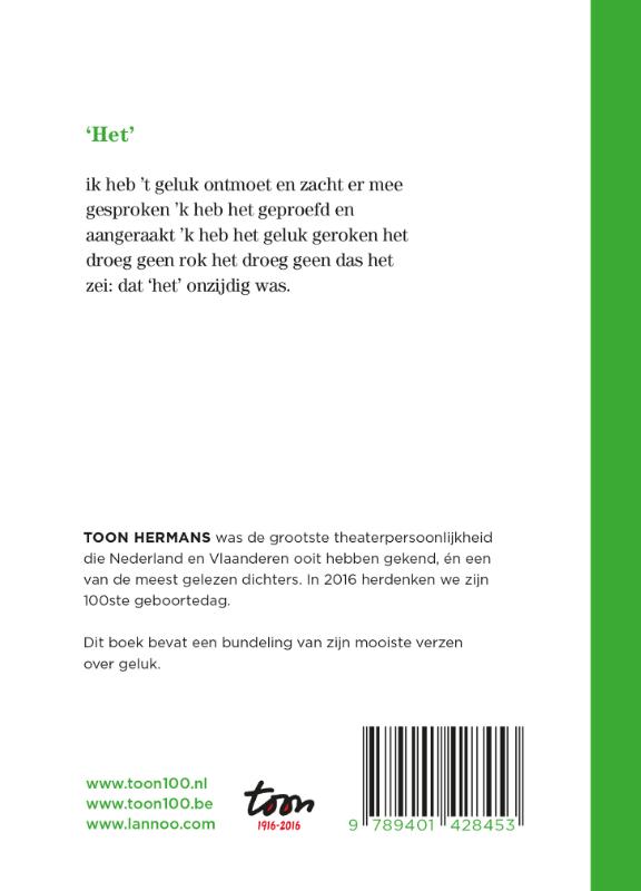 Achterkant van Ik heb 't geluk geroken
