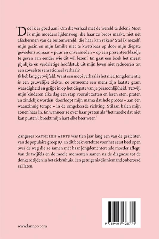 Achterkant van Voor altijd mijn mama