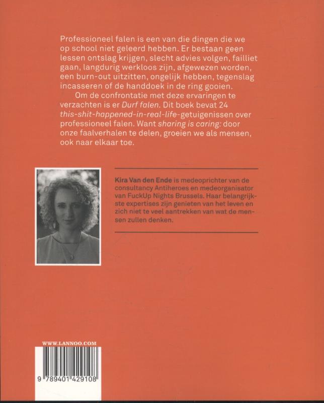 Achterkant van Durf falen