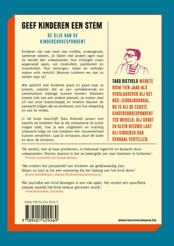 Achterkant van Kinderen hebben nieuws