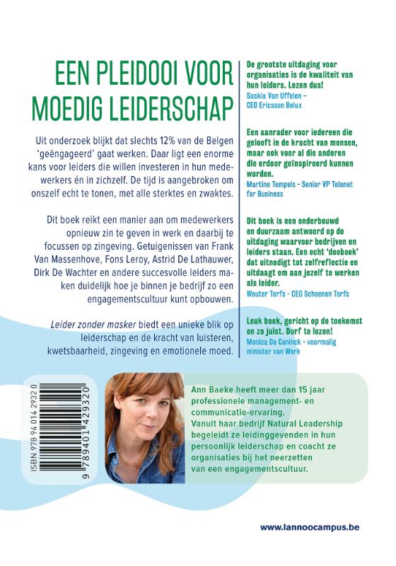 Achterkant van Leider zonder masker