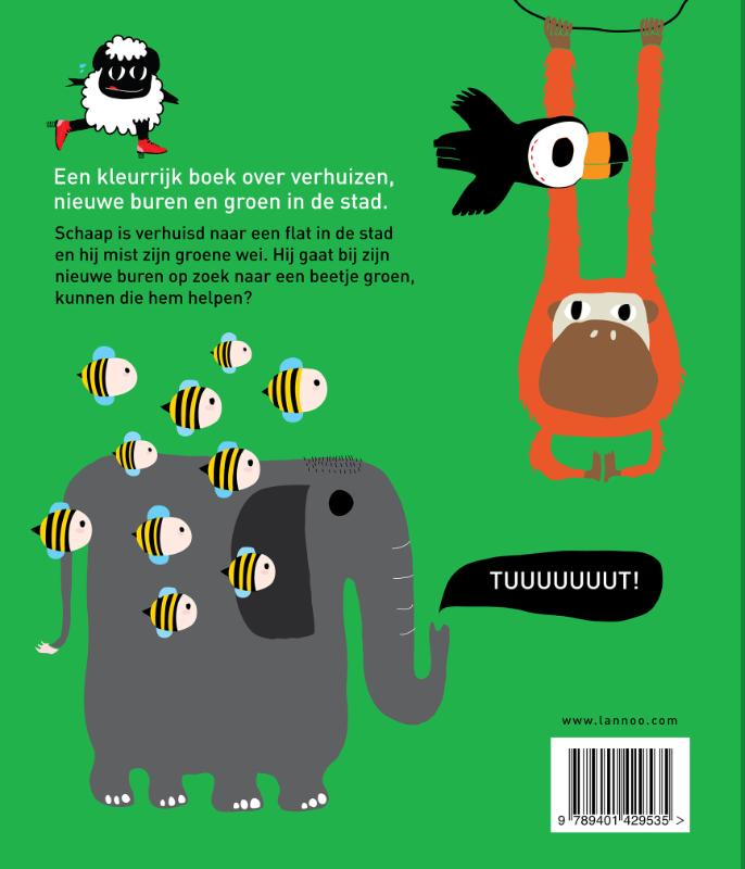 Achterkant van Schaap zoekt groen