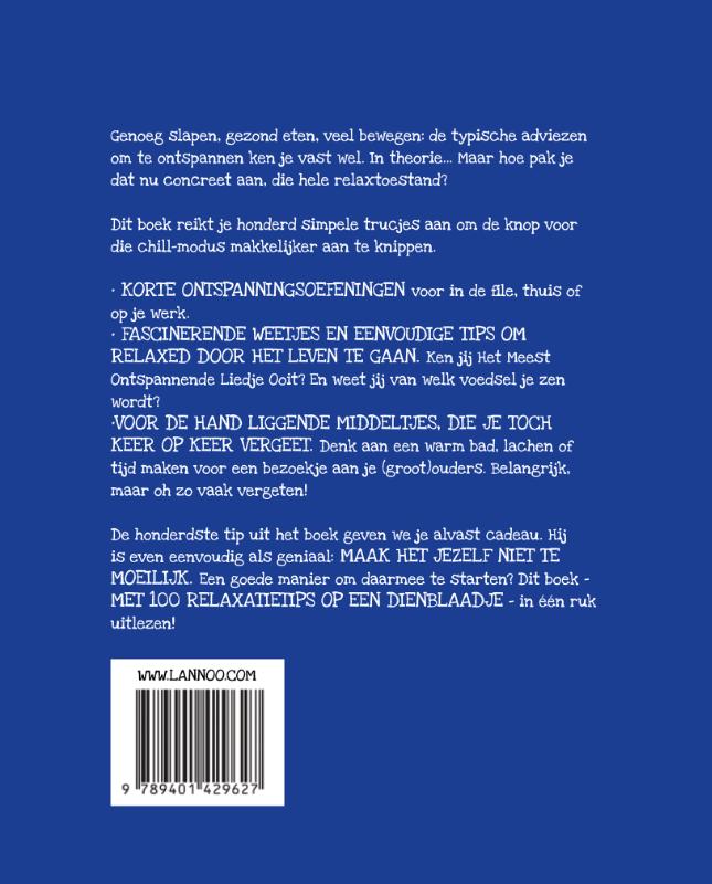 Achterkant van Relax!