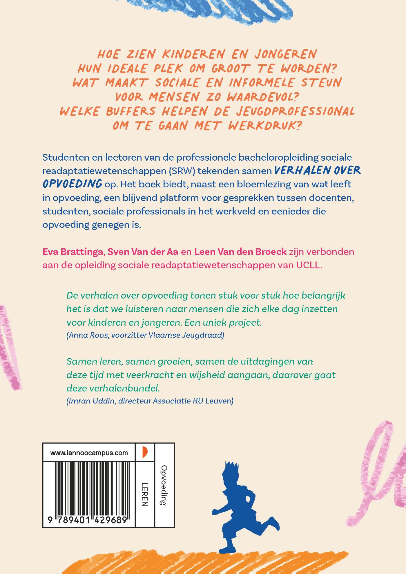 Achterkant van Verhalen over opvoeding