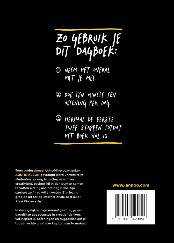 Achterkant van The Steal Like an Artist Journal