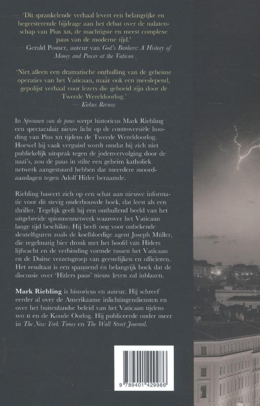 Achterkant van Spionnen van de paus