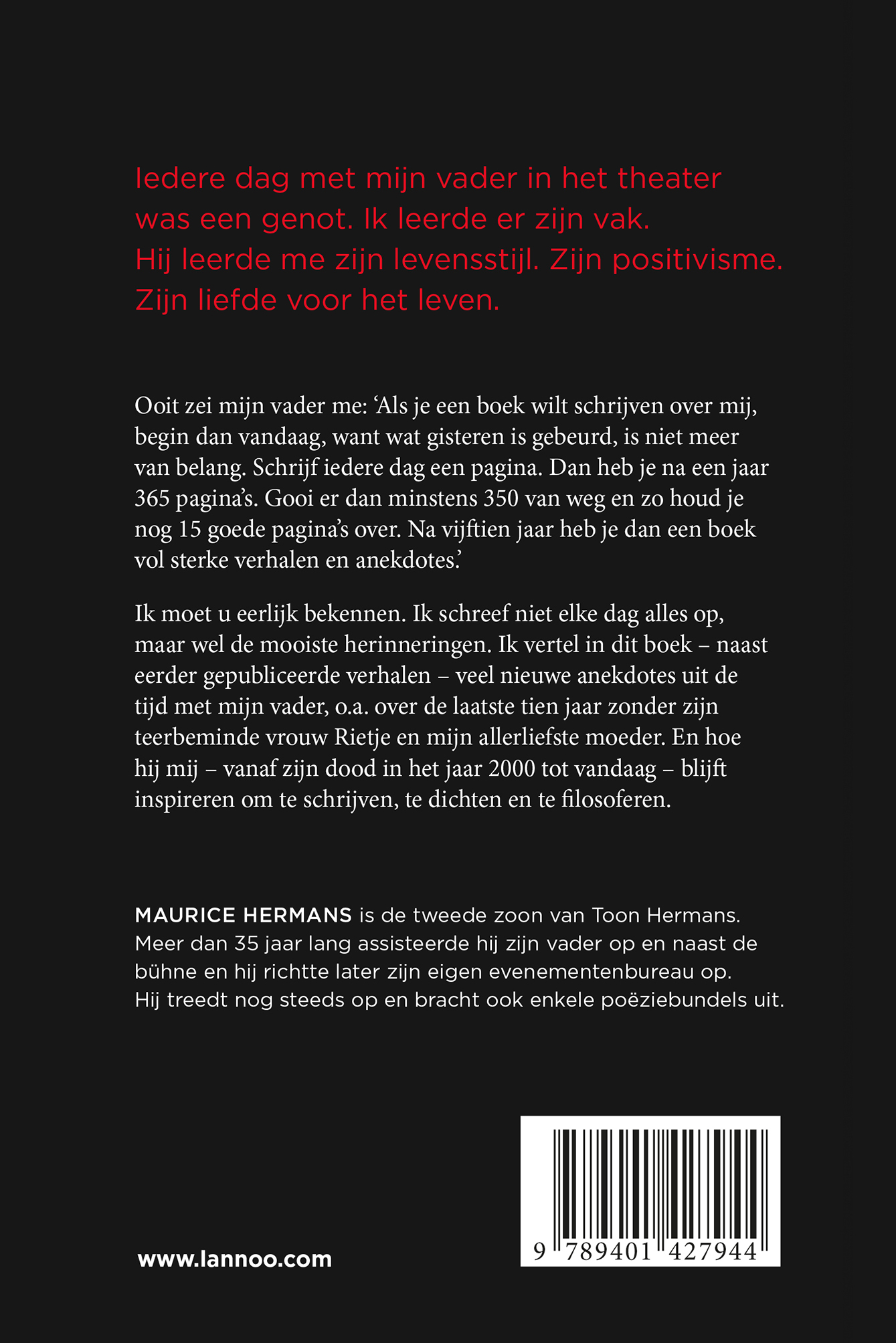 Achterkant van Altijd zal ik van je houden