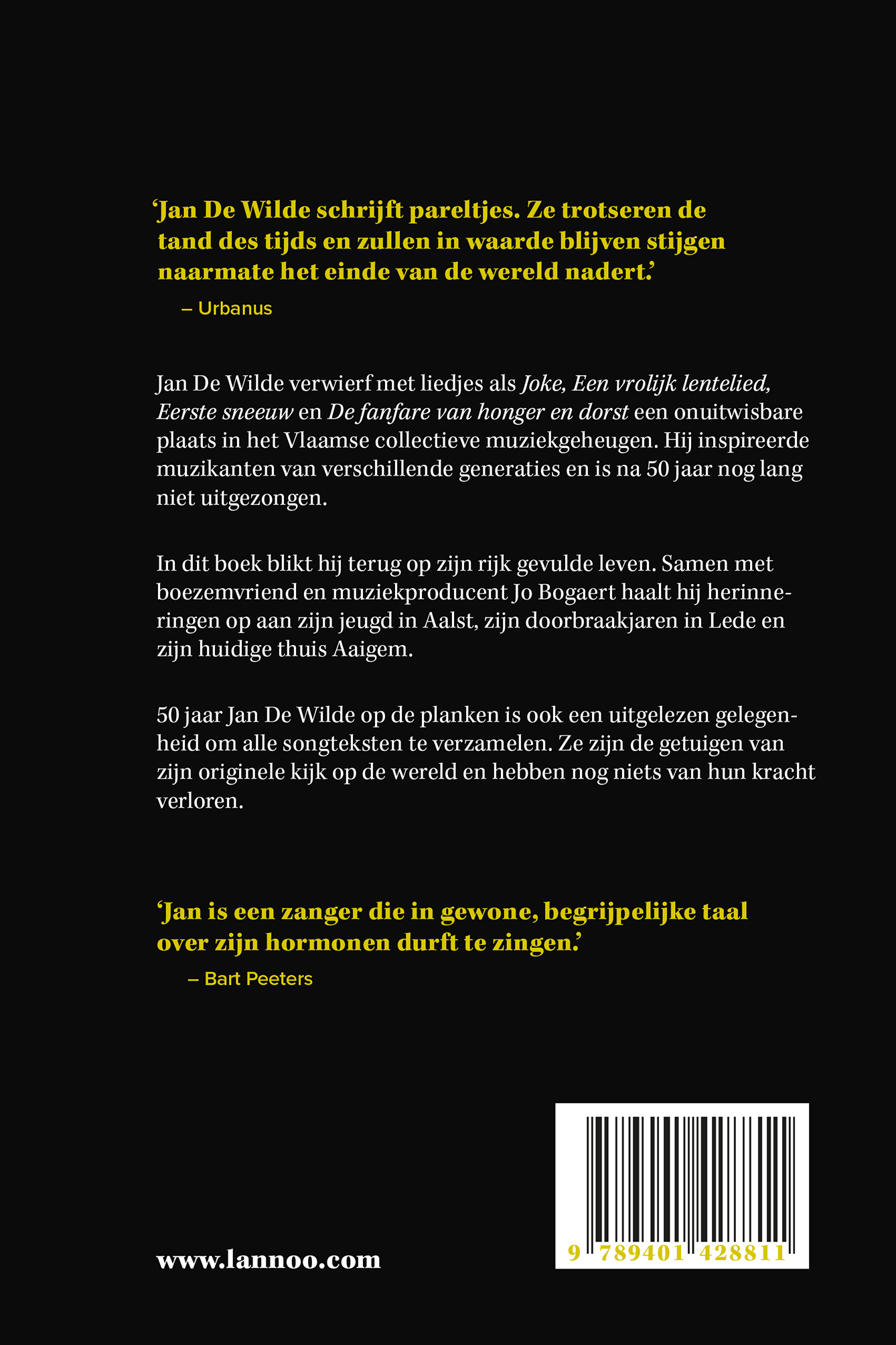 Achterkant van Dag meneer De Wilde