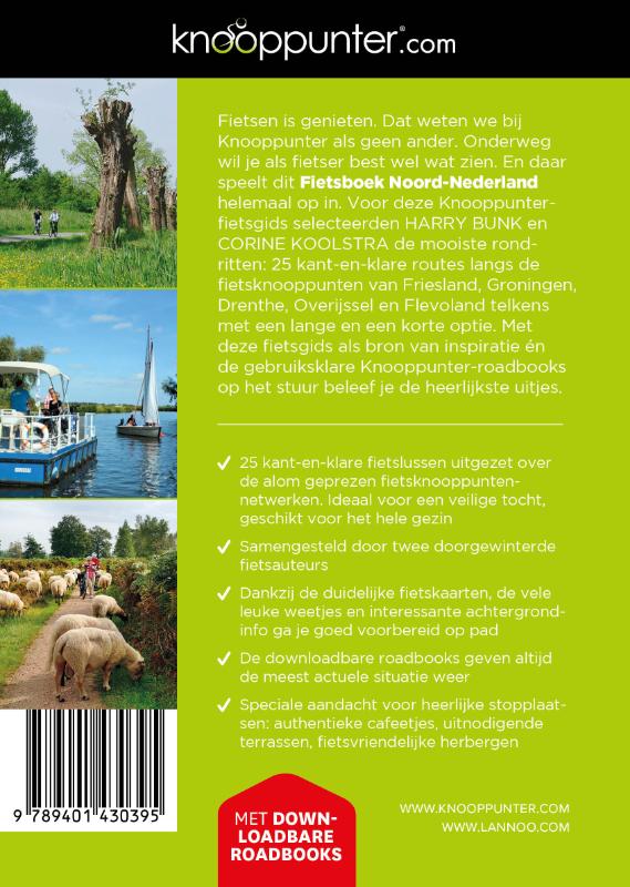 Achterkant van Fietsboek Noord-Nederland