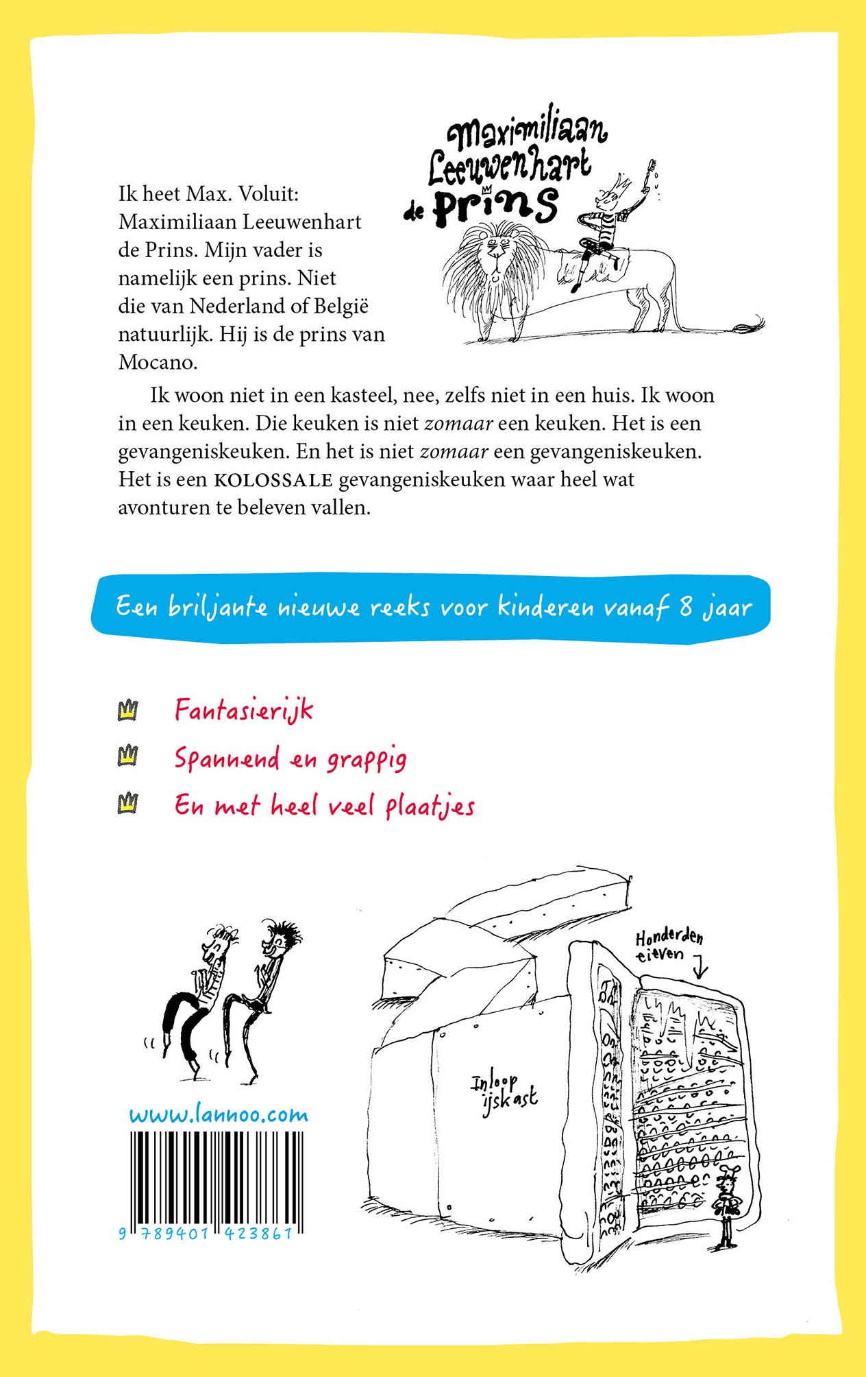 Achterkant van De keukenprins van Mocano