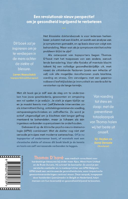 Achterkant van Wat de dokter nog niet ziet