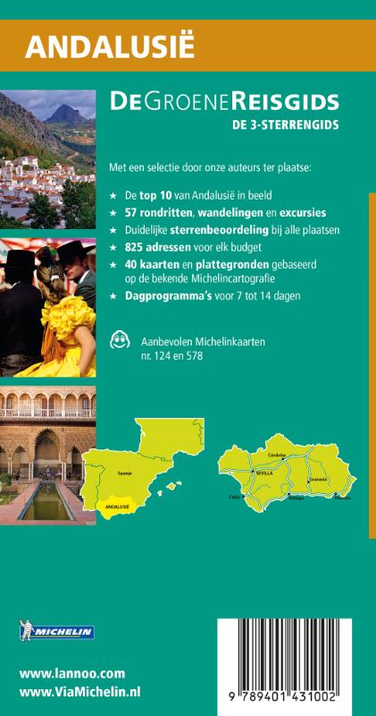 Achterkant van De Groene Reisgids - Andalusië