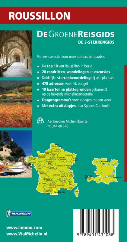 Achterkant van De Groene Reisgids - Roussillon