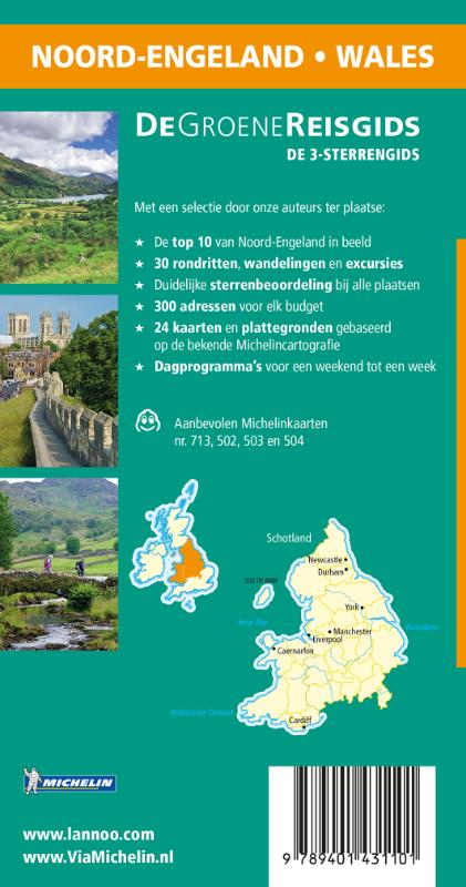 Achterkant van De Groene Reisgids - Noord-Engeland/Wales