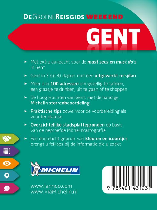Achterkant van De Groene Reisgids Weekend - Gent