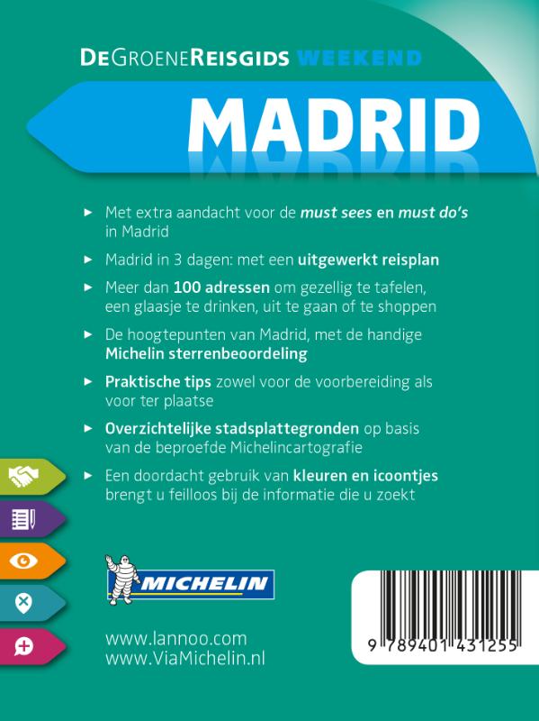 Achterkant van De Groene Reisgids Weekend - Madrid