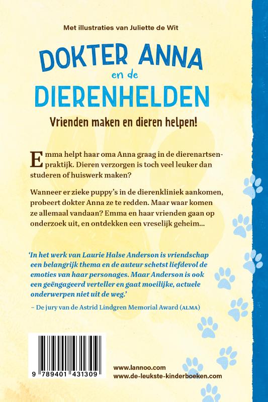 Achterkant van Red de puppy's