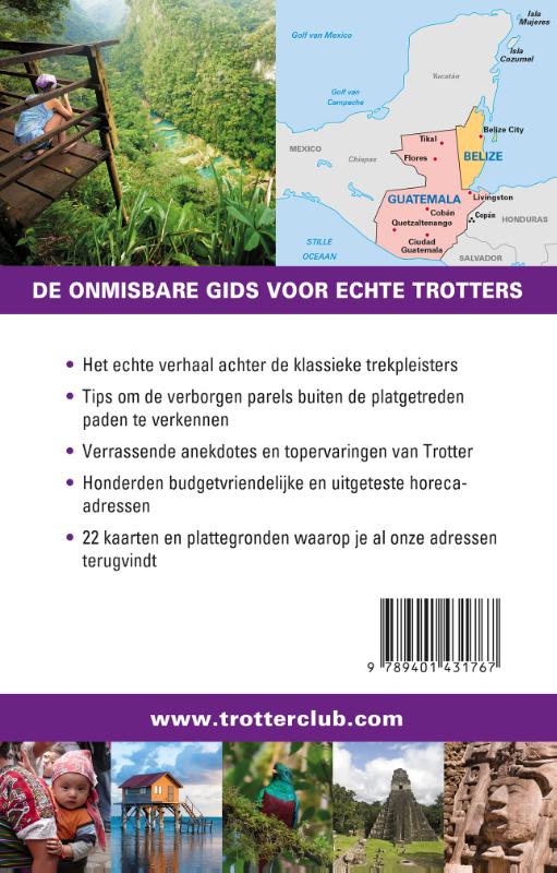 Achterkant van Trotter Guatemala/Belize
