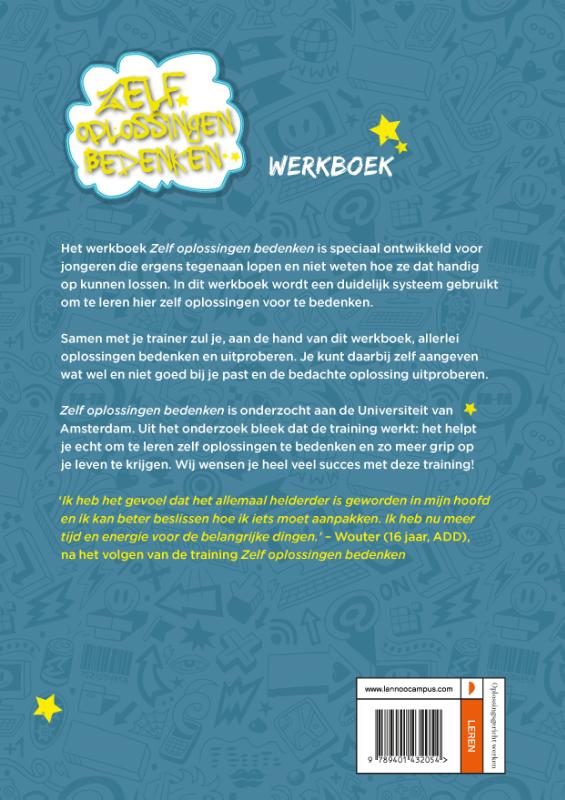 Achterkant van Zelf oplossingen bedenken - Werkboek