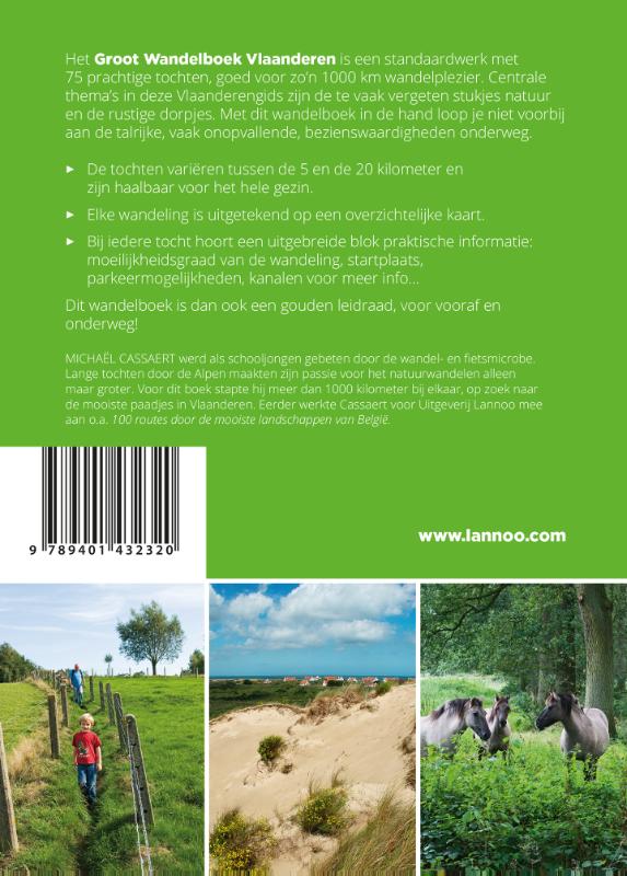 Achterkant van Groot wandelboek Vlaanderen
