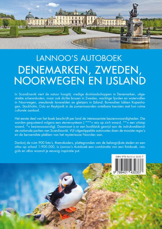 Achterkant van Lannoo's Autoboek - Denemarken, Zweden, Noorwegen en IJsland