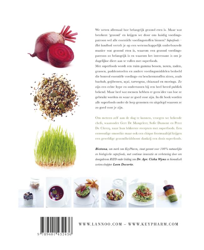 Achterkant van Superfoods - het handboek
