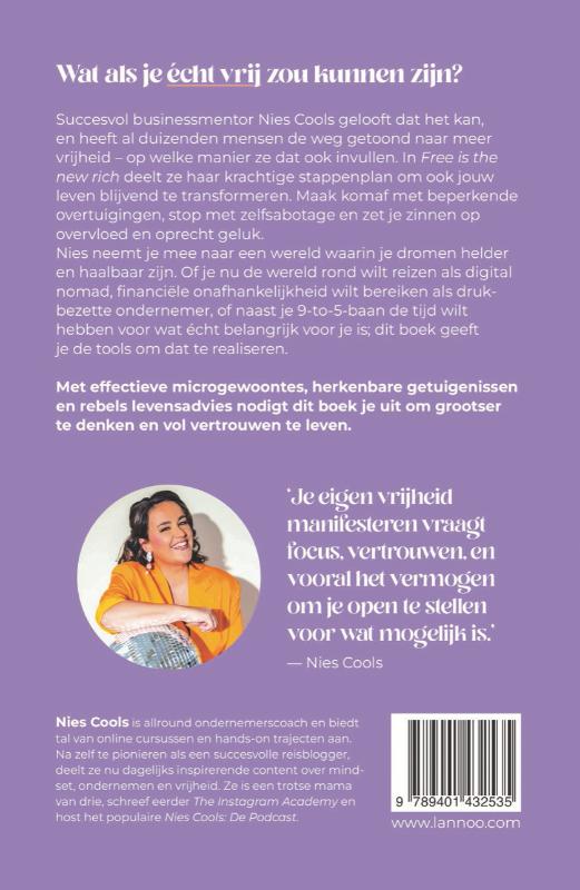 Achterkant van Free is the new rich