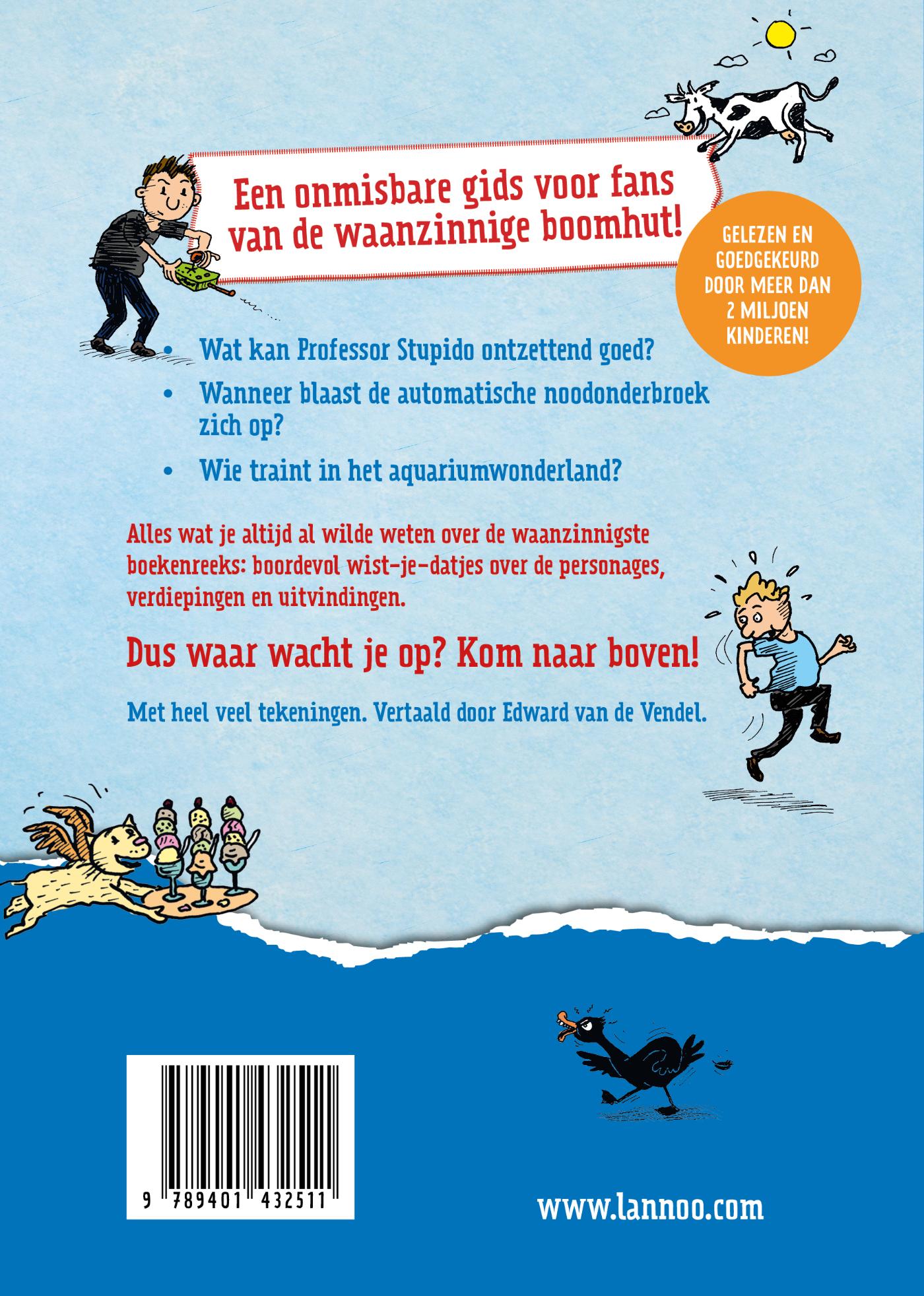 Achterkant van De schatkist van de waanzinnige boomhut