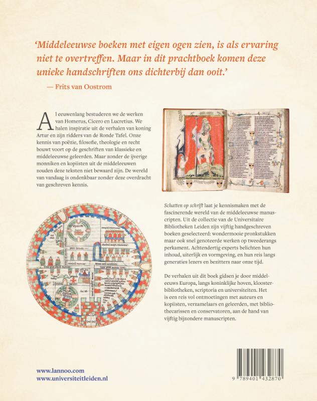 Achterkant van Schatten op schrift