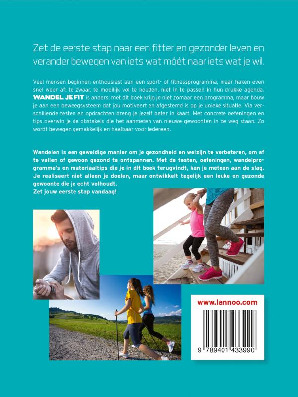 Achterkant van Wandel je fit