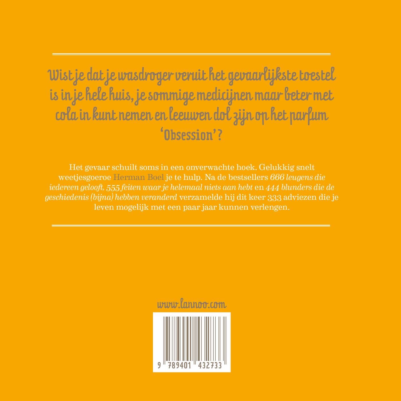 Achterkant van 333 weetjes die je leven (misschien) kunnen redden (E-boek - ePub-formaat)