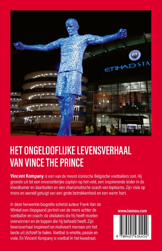 Achterkant van Vincent Kompany, man zonder grenzen