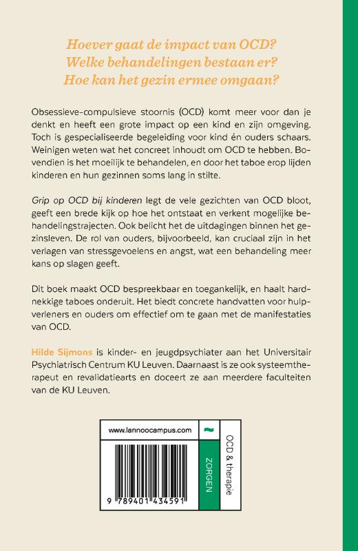 Achterkant van Grip op OCD bij kinderen
