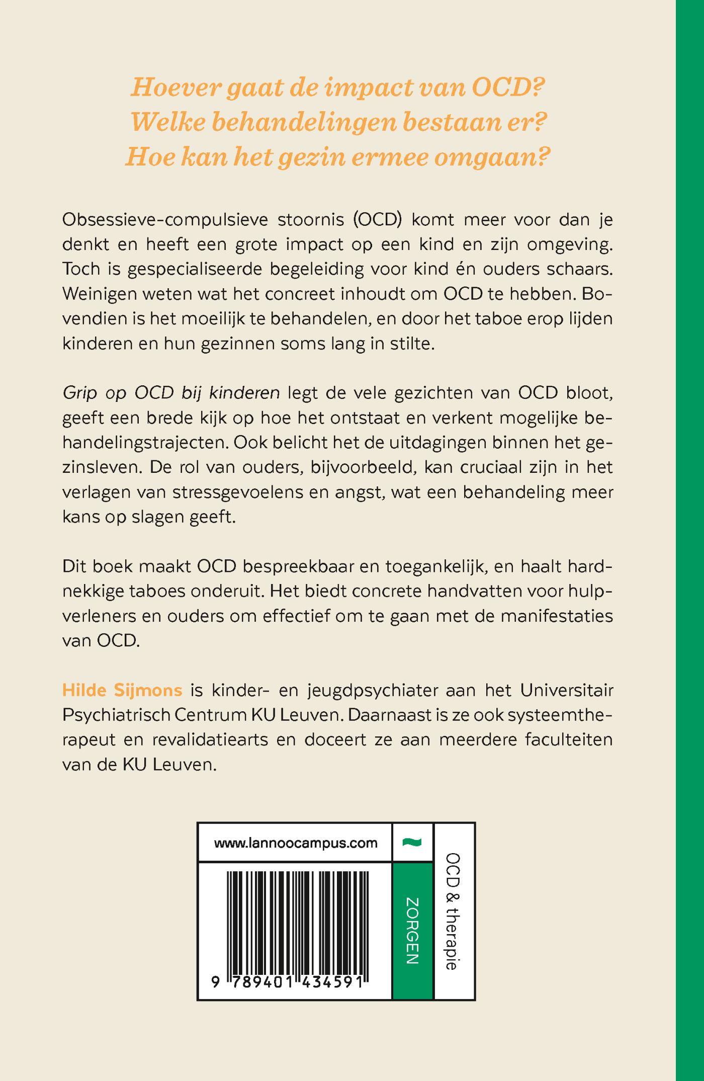 Achterkant van Grip op OCD bij kinderen