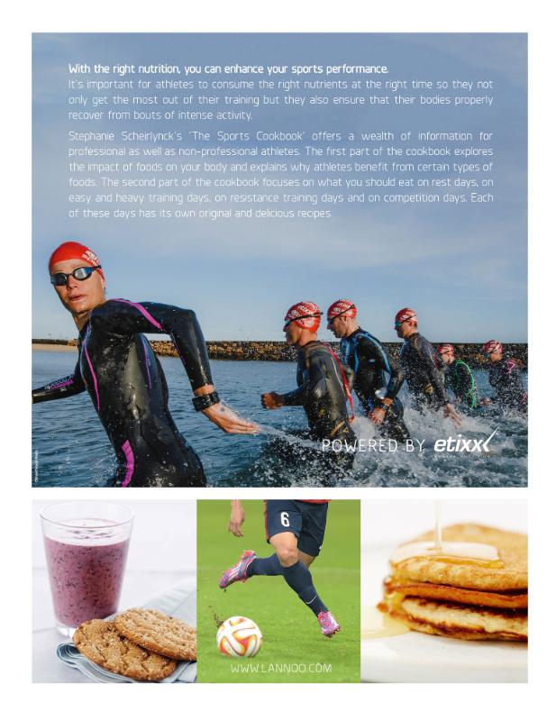 Achterkant van The sports cookbook
