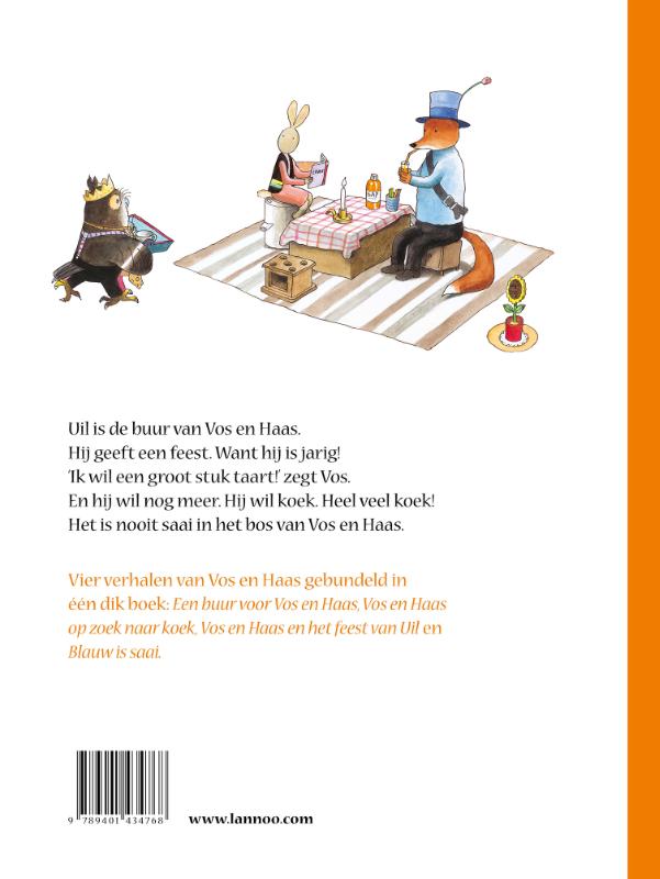 Achterkant van Het grote voorleesboek van Vos en Haas