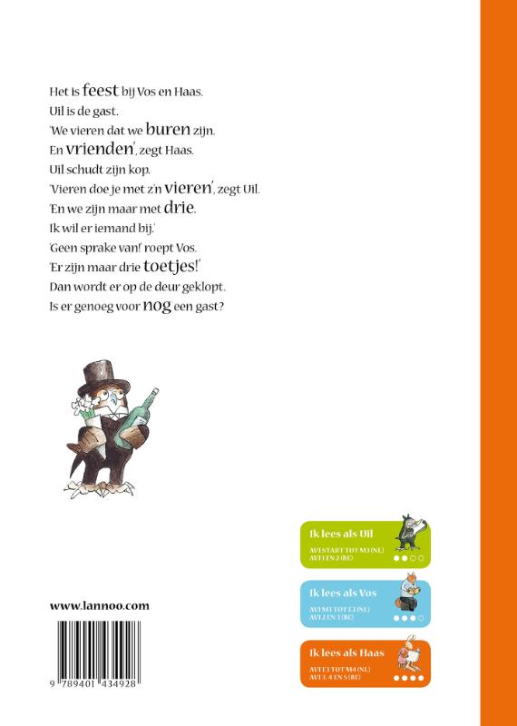 Achterkant van Vos en Haas vieren feest
