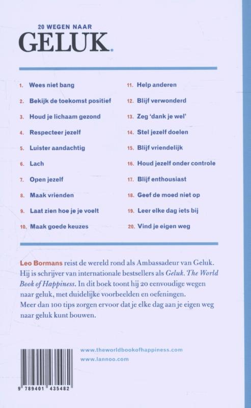 Achterkant van 20 wegen naar geluk