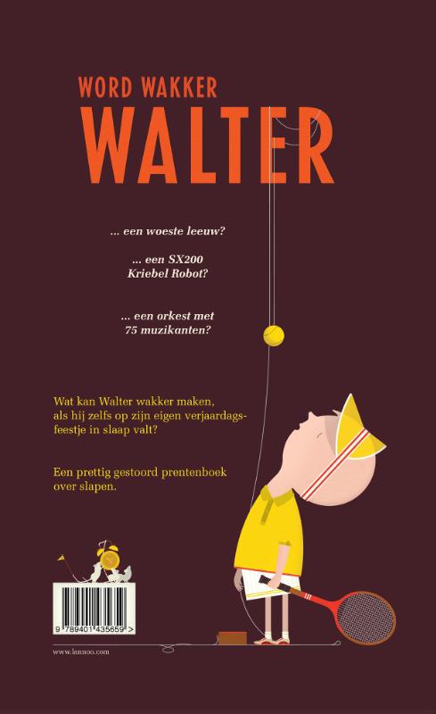 Achterkant van Word wakker Walter