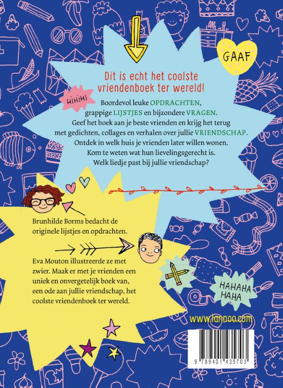Achterkant van Het coolste vriendenboek ter wereld