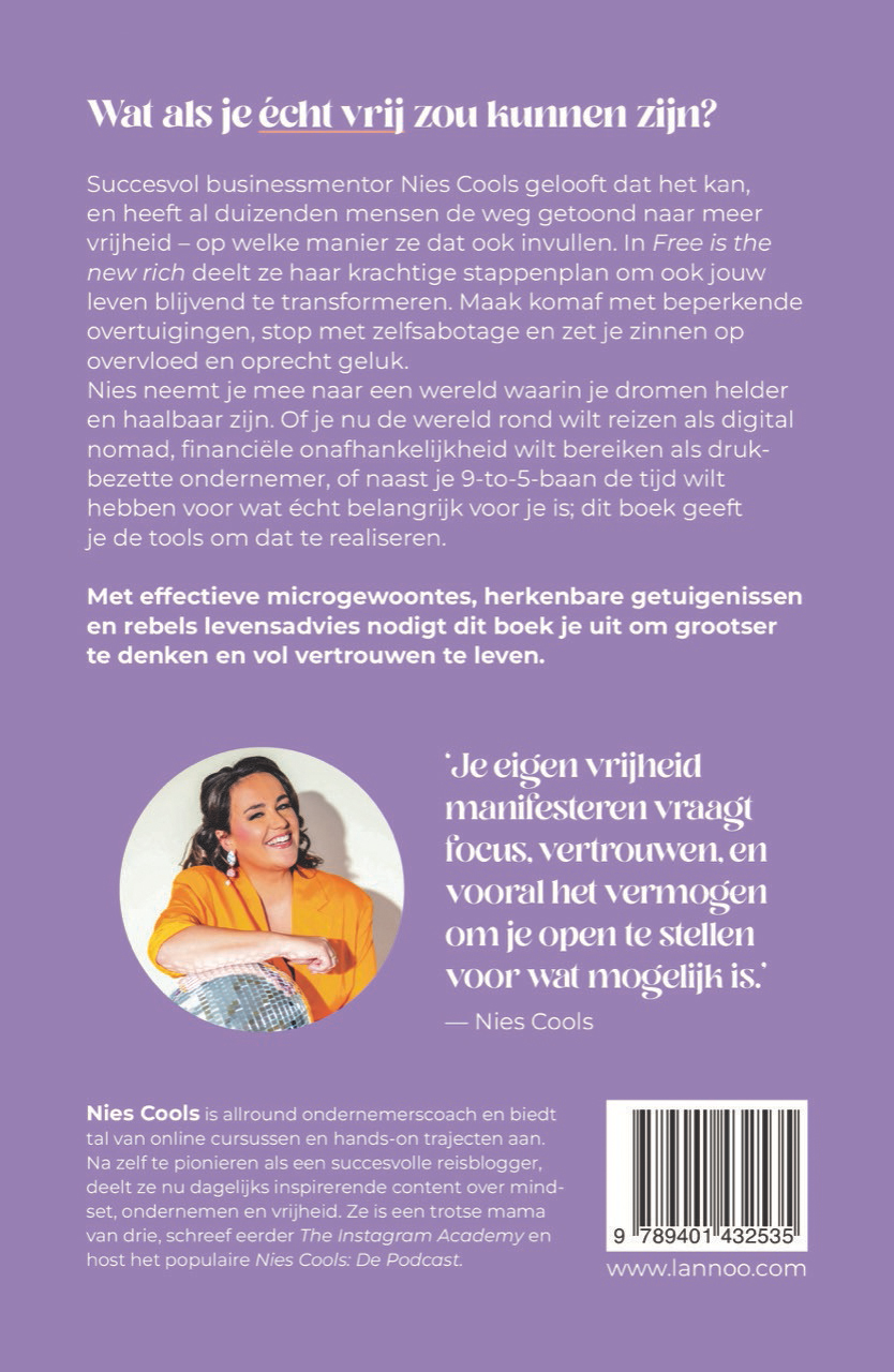 Achterkant van Free is the new rich