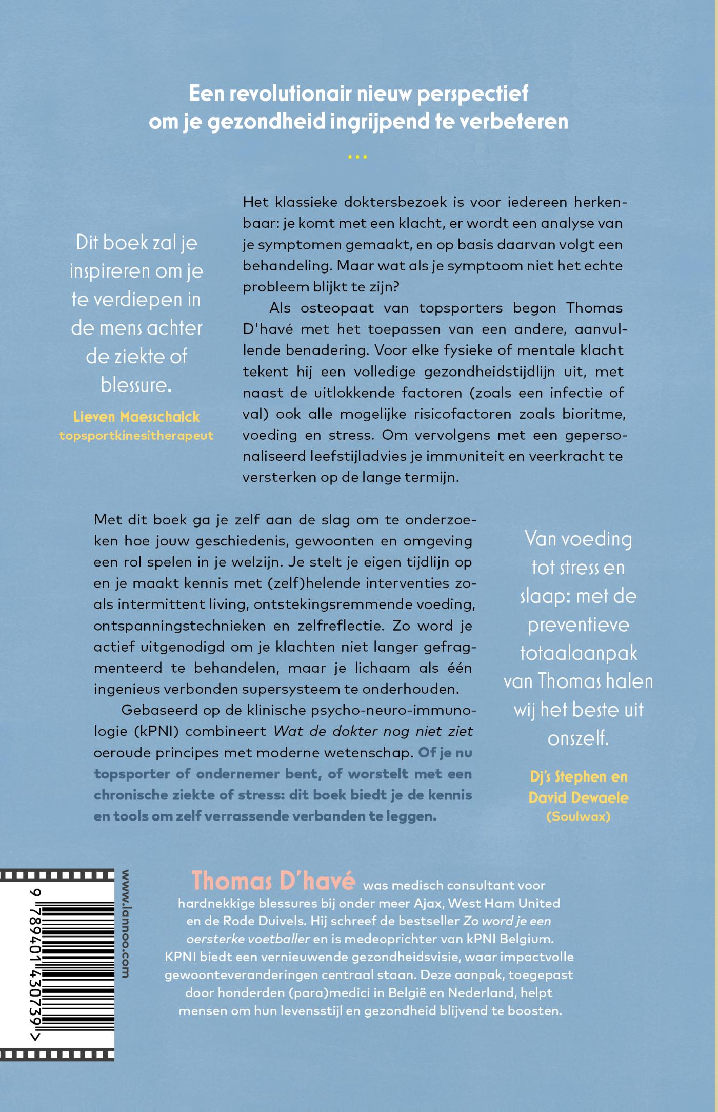 Achterkant van Wat de dokter nog niet ziet