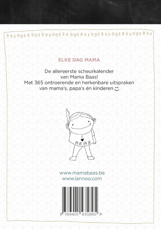 Achterkant van 365 x mama zijn - 2017