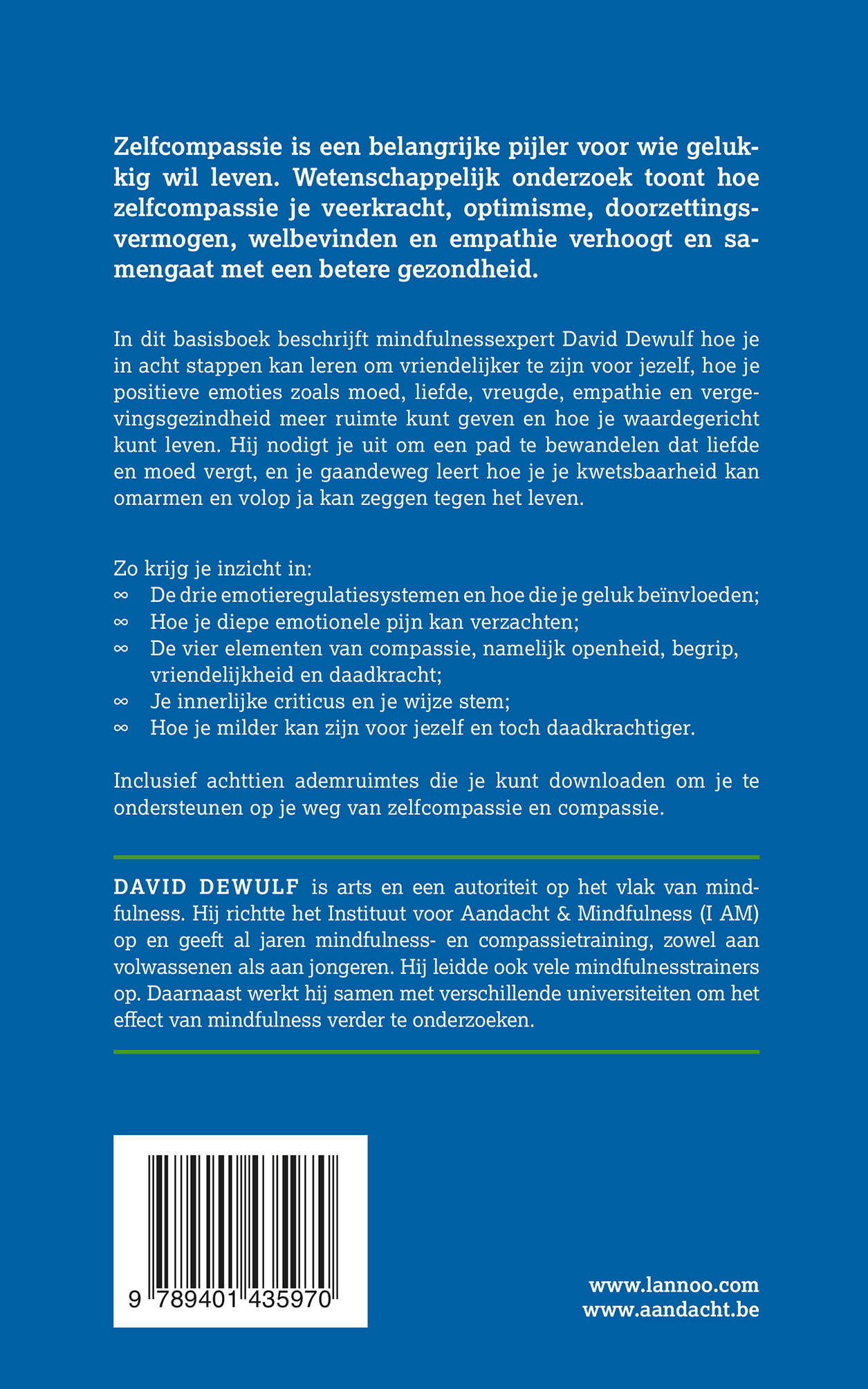 Achterkant van De weg van zelfcompassie