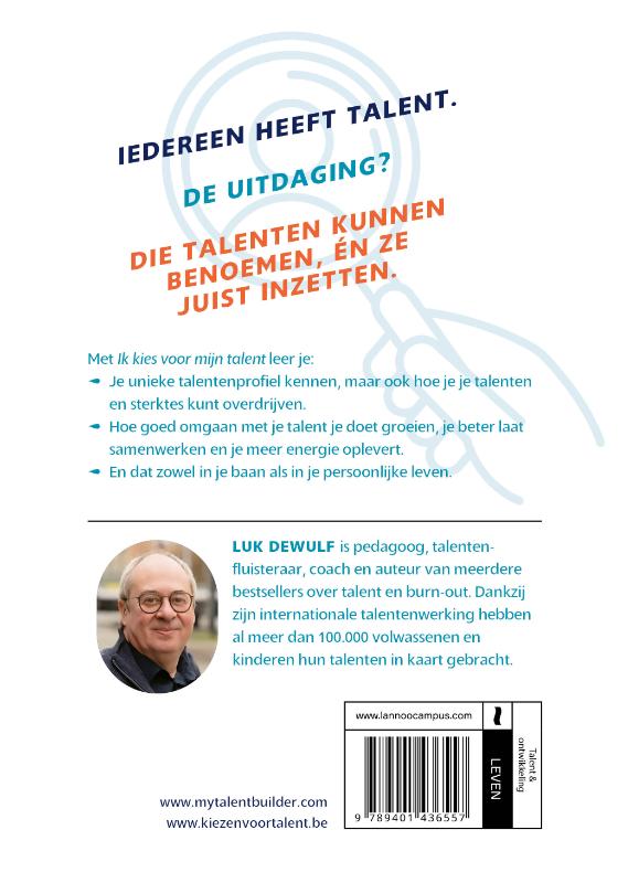 Achterkant van Ik kies voor mijn talent