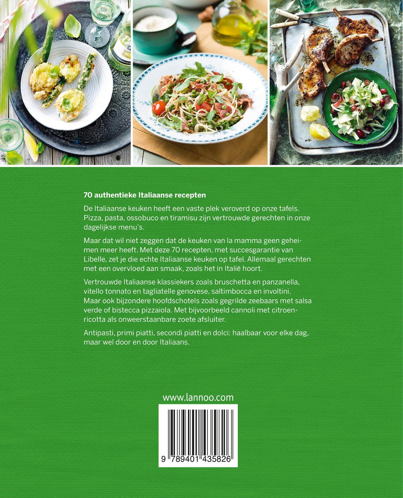 Achterkant van Italiaans koken