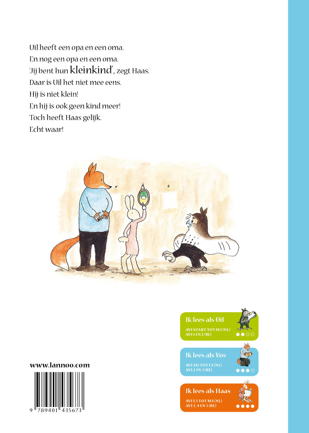 Achterkant van Ik leer lezen met Vos en Haas - Ik lees als Vos - O pa, o ma (E-boek)