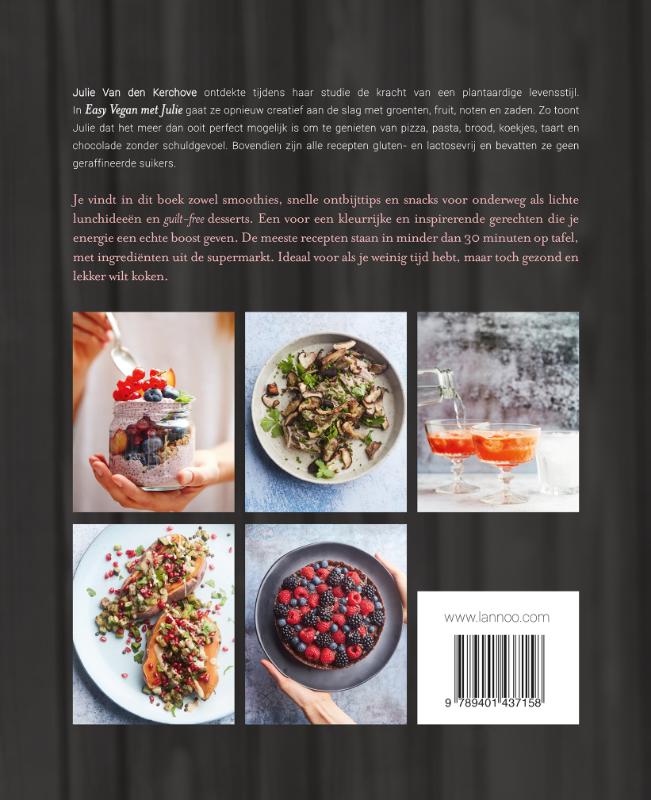 Achterkant van Easy Vegan met Julie
