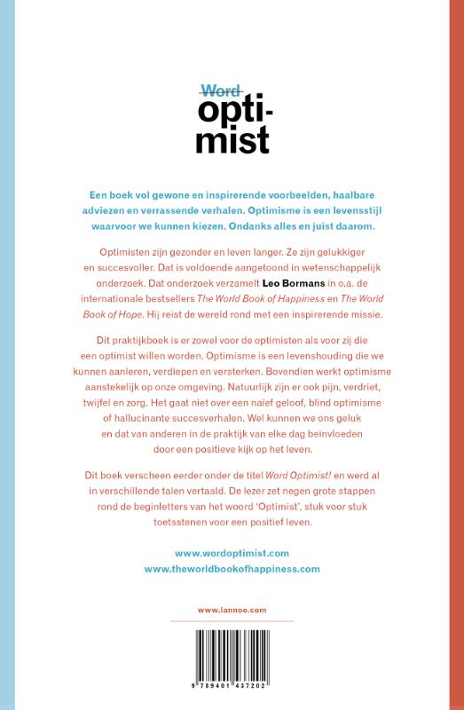 Achterkant van (Word) optimist